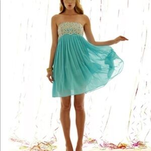 - NWT Lilly Pulitzer 100% SILK Sea Blue Jillie Chiffon Dress